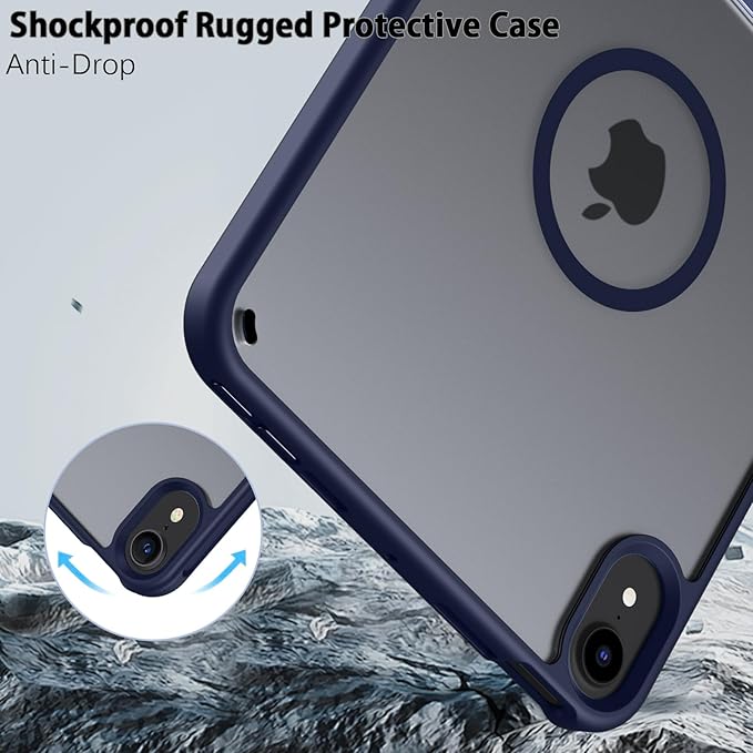 GUAGUA for iPad mini 7 Case 2024 (A17 Pro), Magnetic Mini 7th/6th Generation Cases with Stand(2024/2021) with Pencil Holder Slim Protective Kickstand Tablet Case for iPad mini 7th/6th 8.3'', Blue