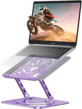 Adjustable Laptop Stand for Desk-360° Rotating Foldable Laptop Holder Ergonomic Laptop Riser for MacBook Pro/Air Dell HP Lenovo Notebook up to 16",Purple