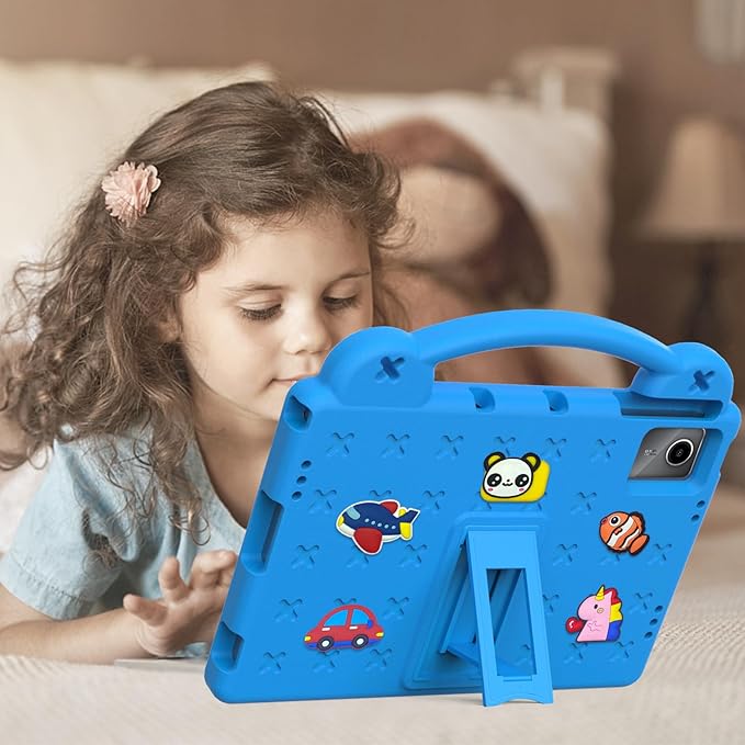 AKABEILA Compatible with Lenovo Tab M11/Tab P11 Plus/Tab P11/Xiaomi Redmi Pad SE(2023) 11 inch Tablet Case, Kids Shockproof Protective Case with Stand Handle for Girl Kid Gift - Sky Blue