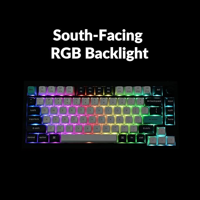 Keychron Q1 Max RGB QMK/VIA Custom Mechanical Keyboard, Hot-Swappable Full Metal Programmable Knob with Gateron Jupiter Banana Switch, 2.4 GHz/Bluetooth/Wired Gaming Keyboard for Mac Windows Linux