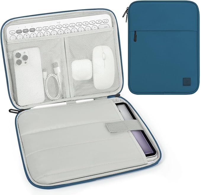 Dadanism 13 Inch Tablet Sleeve Padded Carrying Case for New iPad Air 13" M4/M3 2026/2025, iPad Pro 13" M5/M4 2025/2024, Galaxy Tab S10+/S9 FE+/S9+ 12.4", Remarkable Paper Pro 11.8", Peacock Blue