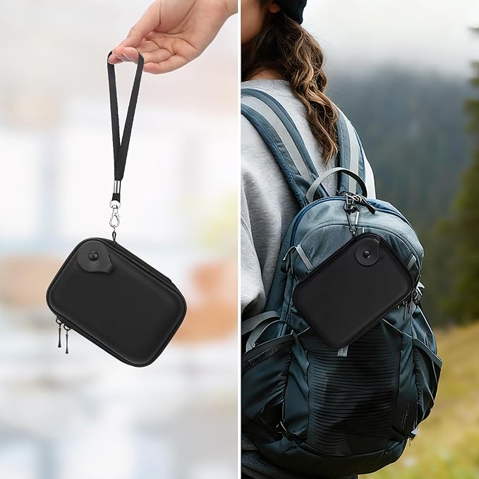 Lacdo Hard Drive Carrying Case for Aiolo Innovation External Hard Drive Ultra Slim Portable HDD 1TB 1.5TB 2TB 4TB 5TB 320GB 500GB 750GB USB 3.0 HDD Hard EVA Protective Storage Travel Bag, Black