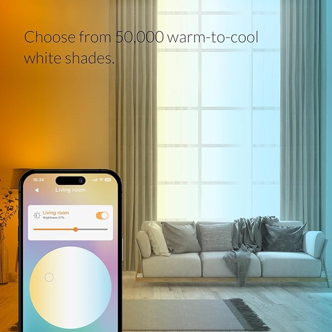 ERIA Smart Light Bulbs, A19 ZigBee, Tunable White 800 Lumens, Works with Hue*, SmartThings, HA, Amazon Echo (4th Gen), Alexa, HA, Google Assistant (2-Pack)