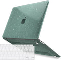 IBENZER Compatible with New MacBook Air 13 inch Case 2022 2021 2020 M1 A2337 A2179 A1932, Plastic Hard Shell Case with Keyboard Cover for Mac Retina Display with Touch ID, Star MTGN, AT13-S-MTGN+1