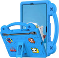 AKABEILA Compatible with Samsung Galaxy Tab S10 FE 2025 Tablet Case, Lightweight Shockproof Protective Case with Shoulder Strap & Stand Handle for Girl Kid Gift Sky Blue