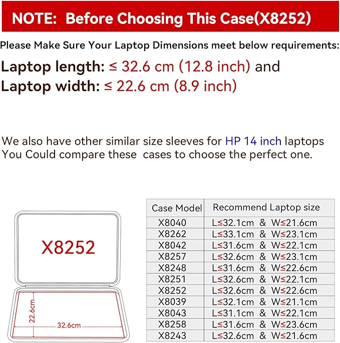 Smatree Hard EVA Protective Sleeve Case Compatible for 14 inch HP Laptop 14-dq0040nr/14t-dq300/14t-dq500/14-fq2097nr, Stream 14, HP 240 G8 Laptop (X8252)
