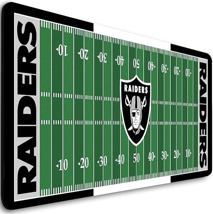 Large Gaming Mouse Pad, Mousepad with Non-Slip Rubber Base for Laptop Computer Desktop Keyboard,Football Fans Boy Husband Gift Black Design Mat