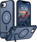 Magnetic Compatible with SE4 Case, [Built-in Invisible Kickstand][Military Grade Shockproof] Slim Translucent Matte Phone Case
