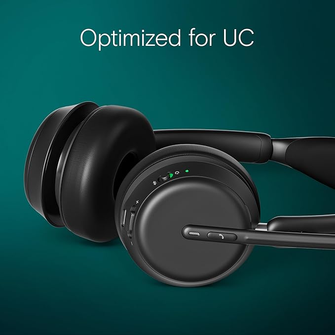 EPOS IMPACT 1060 Double-Sided Wireless Office Headset With Microphone, EPOS AI Noise Cancellation, Super Wideband Audio, Bluetooth, Comfortable Fit, Perfect For Clear Calls In Busy Workspaces