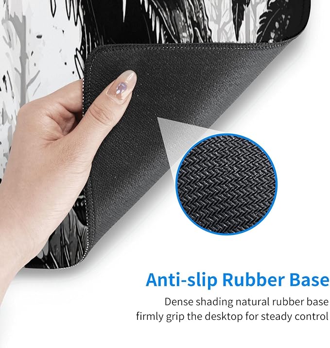 Dinosaur Mouse Pad XL Large Mousepad Non Slip Rubber Base Desk Mat for Laptop Computer Gaming 31.5" X 12"