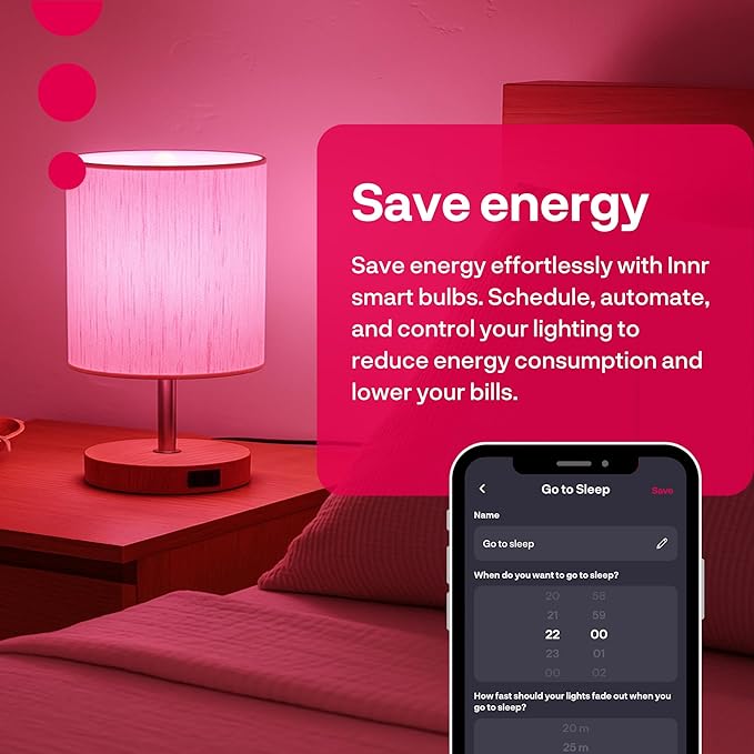 innr Zigbee A19 Smart Bulb, Works with Hue*, Alexa, SmartThings, White & Color, 40% More Brightness, E26 LED Color Changing Light Bulb, Dimmable, 1100 Lumen, 4-Pack