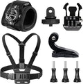 AKASO Action Camera Accessories Kit with Wrist Strap and Chest Strap Compatible AKASO EK7000/EK7000 Pro/Brave 4/Brave 4 Pro/Brave 7 LE/Brave 7/Brave 8/V50X/GoPro Hero 13 12 11 10 9/DJI Action Camera