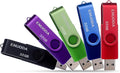 32GB Flash Drive 5 Pack ENUODA Thumb Drives 32GB Swivel Design USB 2.0 Memory Stick Jump Drive Pen Drive for Storage and Backup (5 Colors)