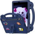 AKABEILA Compatible with Samsung Galaxy Tab S7 2020/S8 2022/Tab S9 2023 11 inch/Tab S9 FE 2023 11 inch Tablet Case, Kids Case with Shoulder Strap & Stand Handle & Pen Tray Navy Blue