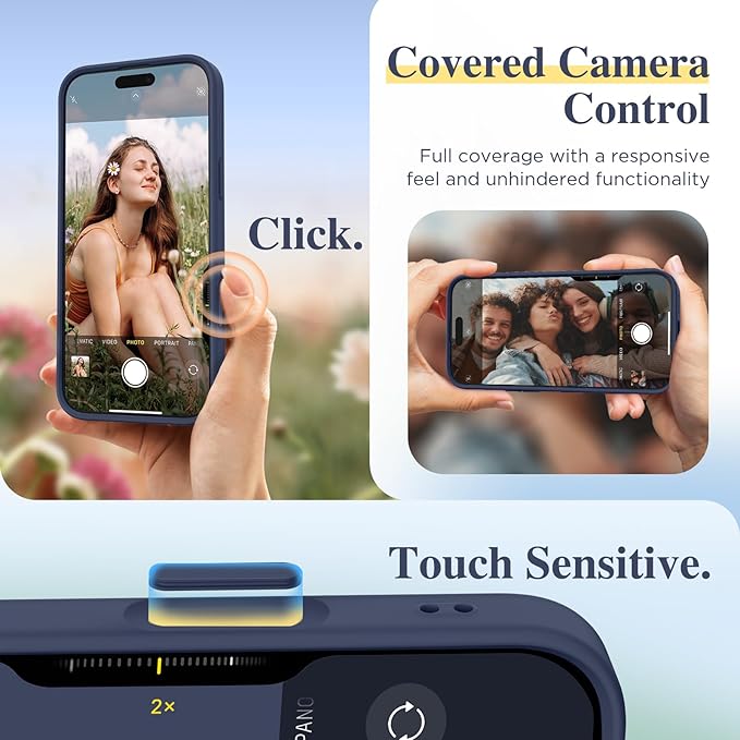 GVIEWIN for iPhone 16 Pro Case Compatible with MagSafe, [Military Grade Protection] [Screen Protector] Full Camera Protection Floral Translucent Women Magnetic Phone Case, Tuberose/Blue