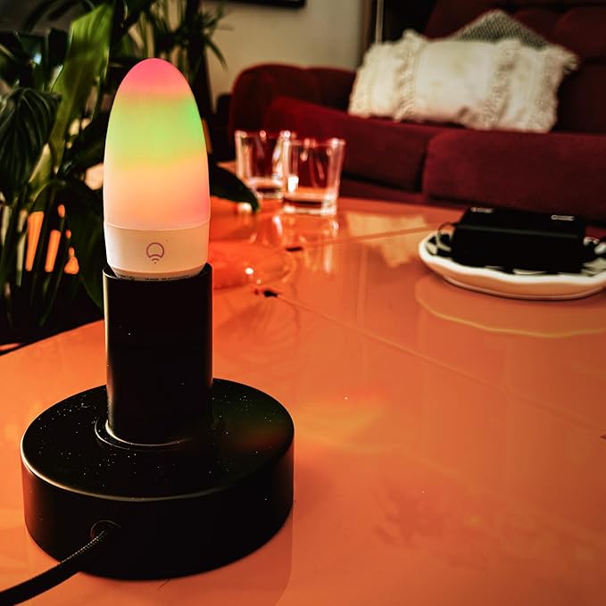 LIFX Color Smart Candle LED Bulb, E26 Base, Wi-Fi RGBW Flame Effect with 26 LED Zones, Dimmable, Flame & Morph Modes, App + Voice Control (Alexa, Google, Siri), 1500K–9000K Tunable White, LFX/ETF