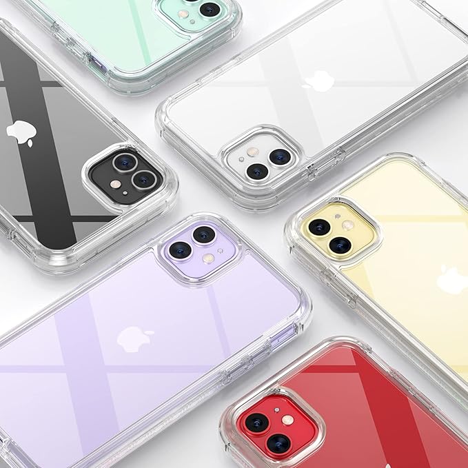 Diaclara Compatible with iPhone 11 Case, Full Body Rugged with Built-in Touch Sensitive Anti-Scratch Screen Protector, Soft TPU Bumper Case Clear Compatible with iPhone 11 6.1" (Crystal Clear)