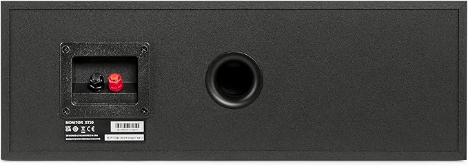 Polk Monitor XT30 Compact Center Channel Speaker - Hi-Res Audio Certified, Dolby Atmos & DTS:X Compatible, 1" Terylene Tweeter & Dual 5.25" Dynamically Balanced Woofer, Midnight Black