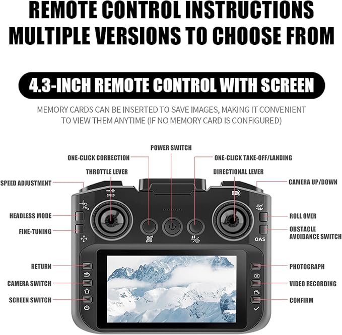 Drones for Kids 8-12 – Drone with camera for kids & Beginners,Kids drone with Fancy LED Lights, 4.3" Built-In FPV Screen, Three Batteries, Perfect Holiday & Birthday Gift, Indoor & Outdoor Quadcopter Toy