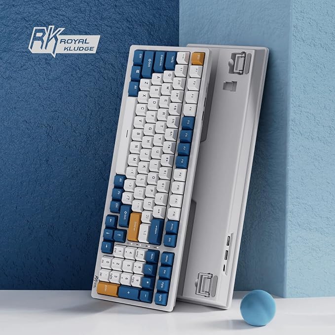 RK ROYAL KLUDGE RK98 Wireless Mechanical Keyboard, 100 Keys 98% Layout with Custom Switches Hot Swappable, Tri-Mode BT5.1/2.4G/USB-C Full Size Gaming Keyboard with Numpad RGB, Brown Switch