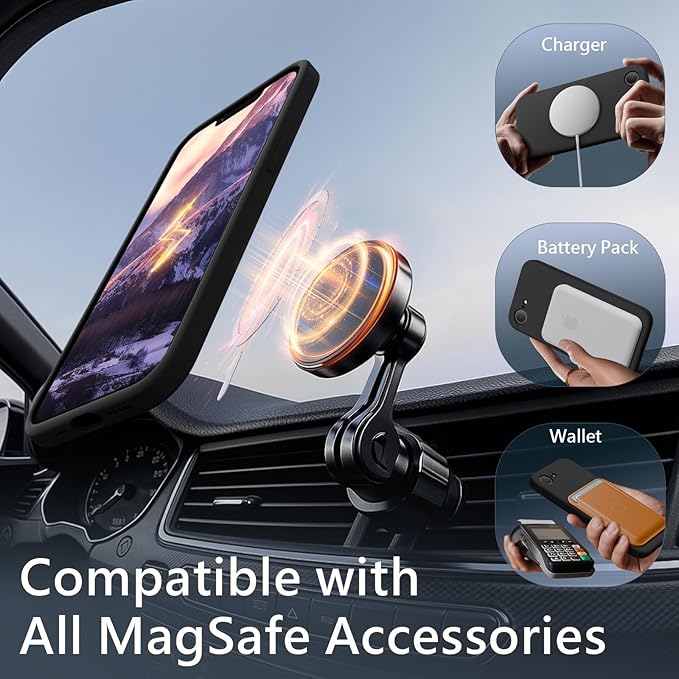 FireNova Magnetic for iPhone 17e Case/iPhone 16e Case, Compatible with MagSafe, [Silicone Camera Protection] Microfiber Lining Phone Case, 6.1", Black