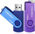 16GB Flash Drive 2 Pack ENUODA Thumb Drives 16GB USB 2.0 Memory Stick Jump Drive Pen Drive for Storage and Backup (Blue Purple)