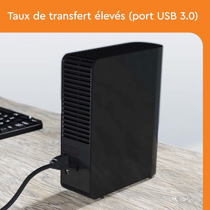 Western Digital 12TB Elements Desktop External Hard Drive, USB 3.0 drive for plug-and-play storage - WDBWLG0120HBK-WESN