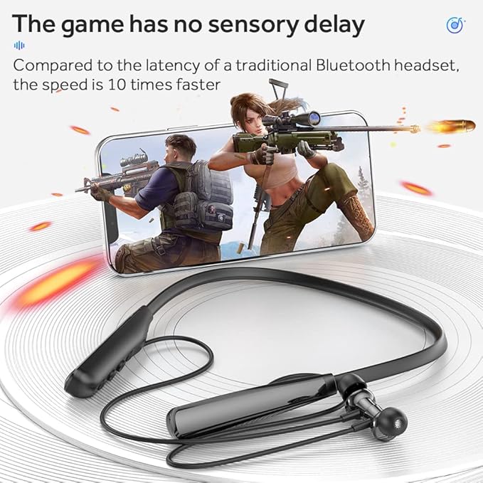 LANDIBO Wireless Waterproof Sports Earphones with 100 Hours of Playback time, Bluetooth Earphones with Microphone, in Ear Noise Reduction, Used for Gym Running and Exercise (Y10)