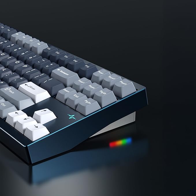 KEEBMONKEY WOBKEY Crush 80 Reboot CNC Aluminum 5-Second Quick-Release Triple-Mode Connectivity Mechanical Keyboard with Superior Acoustics (Pro White)