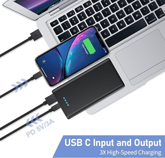 Portable Charger Power Bank 25,800mAh,5V/3A USB C in&Out Fast Phone Charging with Intelligent Smart IC,3 USB Port External Cell Phone Battery Pack Compatible with iPhone 17 16 15,Samsung,Android-Pink