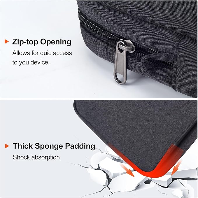12.9-14 Inch Tablet Sleeve Case for 14.6" Samsung Galaxy Tab S11 S10 S9 S8 Ultra, iPad Pro 13" 12.9"/Air M2 M3 M4,MacBook Air 13"/MacBook Pro 14" M5 M4 M3 Shoulder Bag,Surface Pro 11 Carrying Bag-Grey