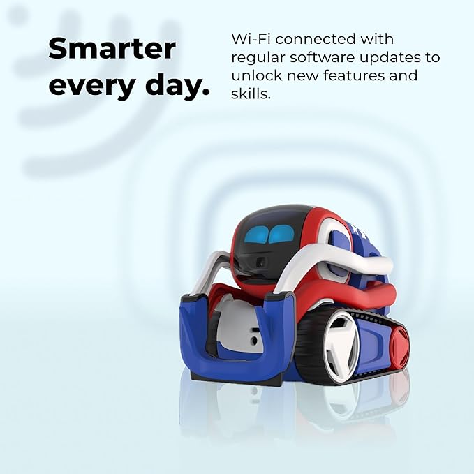 Anki Vector 2.0 AI ChatGPT Connected Robot Companion – Smart Autonomous Home Robot with Face Recognition and Voice Conversations - ChatGPT Subscription Required (Red, White & Blue)