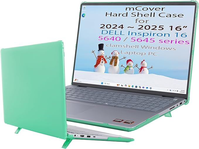 mCover Case Only Compatible with 2024～2025 16" Dell Inspiron 16 5640 5645 Series Clamshell Windows Laptop PC (NOT Fitting Any Other Dell Models) - Green