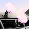 BHHB for Magsafe Car Mount Charger, [2026 Upgrade] 15W 2in1 Magnetic Wireless Car Charger, for Magsafe Car Charger, Vent/Dashboard Phone Holder, ONLY for iPhone 17 16 15 14 13 12 Series (Pink)