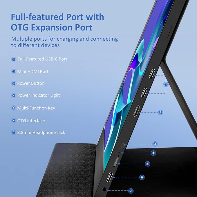 NexiGo 4K Portable Monitor 17.3 Inch, 400 Nits, FreeSync, 100% Adobe RGB, HDR IPS Display, Dual Speakers Eye Care Screen with OTG Expansion, for Laptop PC/MAC/Console/PS5, VESA & Smart Cover