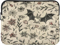 Cute 13 Inch Goth Bat Flowers Laptop Sleeve - Waterproof Computer Cover Bag for Women & Men