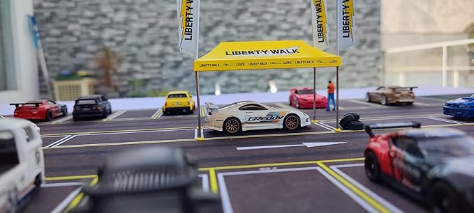 XXL 1/64 Scale Parking Lot Mouse Pad 90x40cm Non-Slip Rollable Desk Mat | Large Diorama Playmat for Hot Wheels, Matchbox, Mini GT, Tarmac, Inno64 and Diecast Car Collectors.
