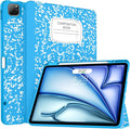 Soke Case for iPad Air 13 Inch (M4/M3/M2,2026-2024), iPad Pro 12.9" 6th/5th Generation with Pencil Holder(2021 2022 Release)-[Apple Pencil Charging + Auto Wake/Sleep] Soft Back Cover, Book Blue
