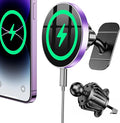 Coolpow for Magsafe Car Mount Charger【100% Stable】 15W Magsafe Car Charger Magnetic Phone Holders for Your Car Accessories for Women Men car Phone Holder Wireless Car Charger for iPhone (Purple)