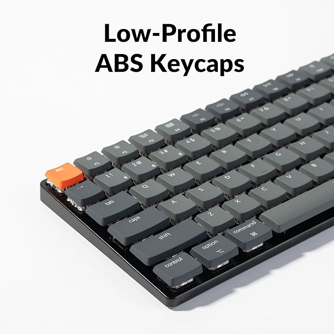 Keychron K3 Version 2, 84 Keys Ultra-Slim Wireless Bluetooth/USB Wired Mechanical Keyboard with White LED Backlit, Low-Profile Keychron Mechanical Red Switch Compatible with Mac Windows