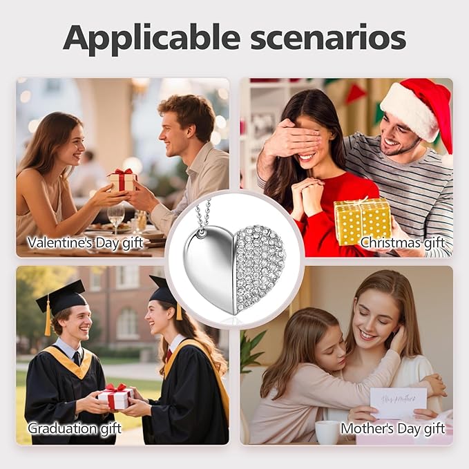 USB 2.0 Flash Drive,Cute Romantic Heart Shape USB Memory Stick,Thumb Drive for Photos, Music, Files Storage (Silver, 64, GB)