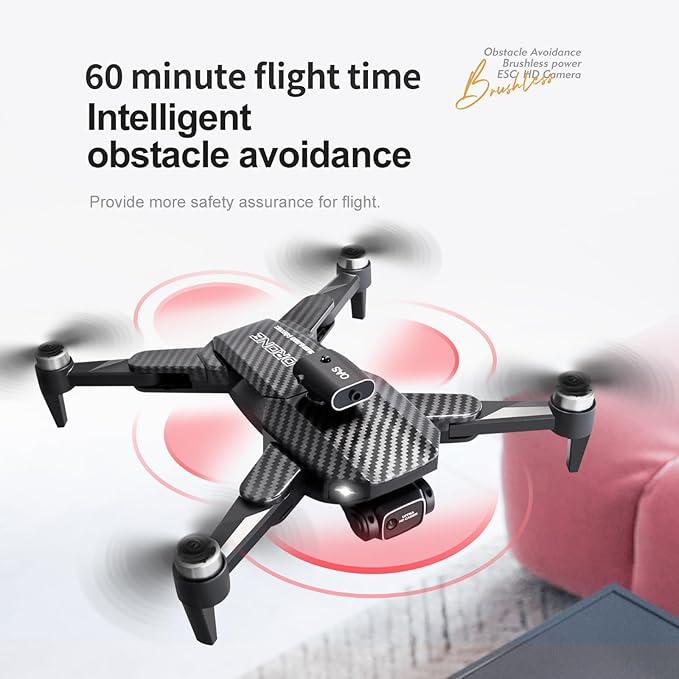 4k Drone (Equipped with dual cameras), Foldable Dron, small-scale Drone With Height Setting Function, Six-pass Gyroscope, Gesture Photo, Video Recording, Headless Mode, Emergency Stop, Trajectory Gravity Sensing, and Auto-photography for Adults and Tee...