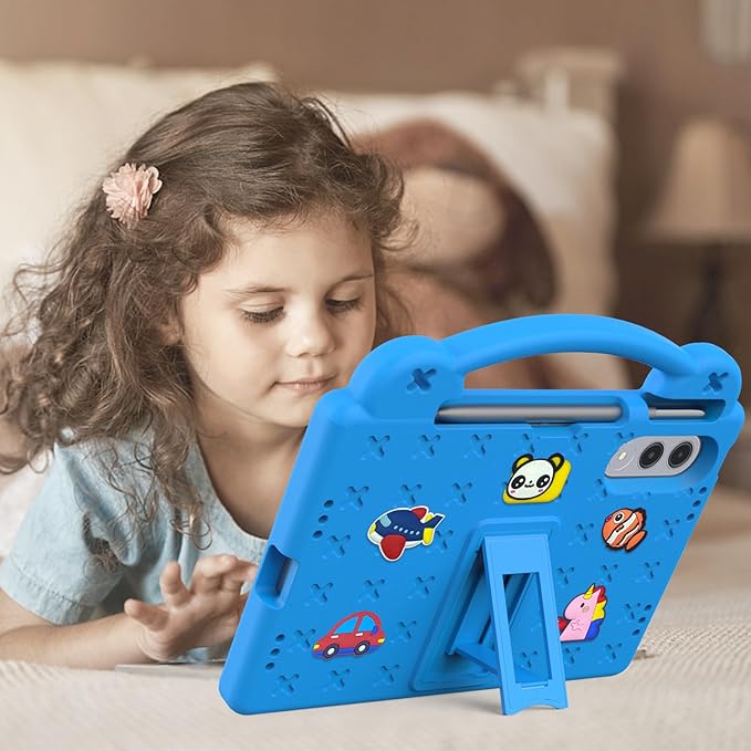 AKABEILA Compatible with Lenovo xiaoxin pad pro GT 11.1 inch TB-710FU (2025) Tablet Case, Lightweight Shockproof Protective Case with Shoulder Strap & Stand Handle for Girl Kid Gift Sky Blue