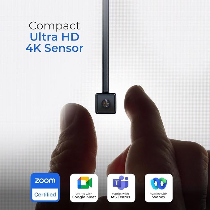 iContact Camera Pro 4K HD Webcam with Eye Contact, Noise Cancelling Mic, Plug and Play USB for Mac & PC Zoom Certified, Works with Teams, Meet, Streaming, and Video Calls (4K Webcam Pro)