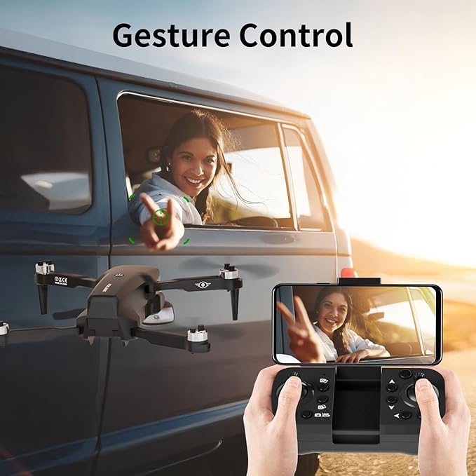 Mini Drone with 1080P Camera for Adults and Beginner,RGB LED Light FPV Drone Quadcopter for Beginners,One Key Take Off/Land Altitude Hold,Optical Flow Positioning Gravity Gesture Control