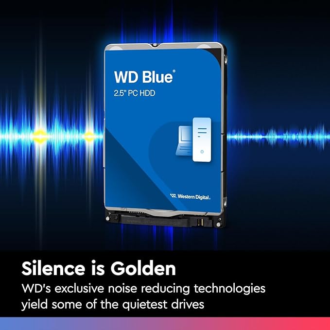 Western Digital 1TB WD Blue Mobile Hard Drive HDD - 5400 RPM, SATA 6 Gb/s, 128 MB Cache, 2.5" - WD10SPZX
