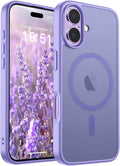 SUPFINE Magnetic for iPhone 17 Case (Compatible with MagSafe)(Military Grade Drop Protection) Translucent Matte Shockproof with Anti-Fingerprint Phone Cover 2025,Purple