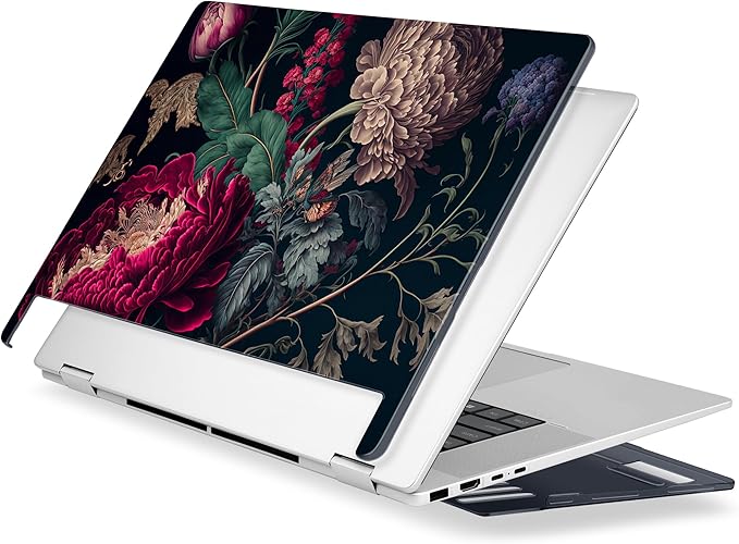 Premium Crystal Case for HP Envy x360 16-inch 2-in-1 Laptop 2024 Release, Creative Patterns Ultra-Slim Lightweight Scratch-Resistant Black Hard Shell with Professional Protection, Vintage Flower