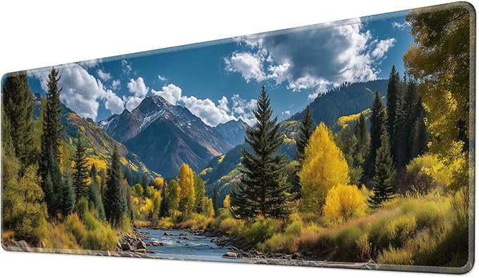 Big Pine Lakes Desk Mat,Desk Pad, XXL Large Mouse Pad,Anti-Slip Big Mousepad with Stitched Edges,Computer Mouse Pads for Desktop Aesthetic Cozy Office Desk Decor