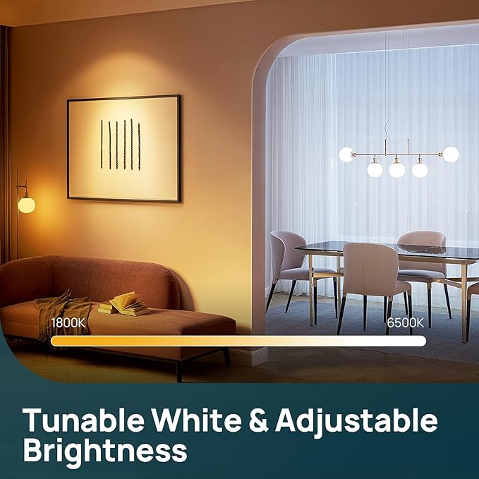 Linkind Matter Smart Bulbs, E12 Led Bulb Works with Alexa/Apple Home/Google Home, Smart Light Bulbs, WiFi Candelabra B11 Bulbs, RGBTW Color Changing Light Bulb, 2.4Ghz WiFi Bulb, 470 LM 2 Pack